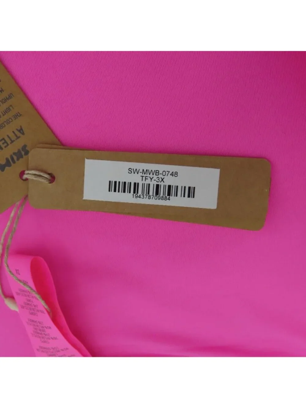 Skims Women 3X Signature Swim Mid Waist Bottom Bikini Taffy Pink SW-MWB-0748 NEW